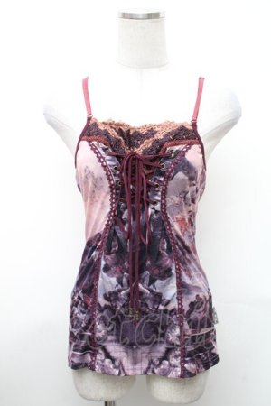 画像: OZZ ANGELO / 絵画プリントキャミソール  パープル S-26-01-31-1001-OO-TO-HR-ZS