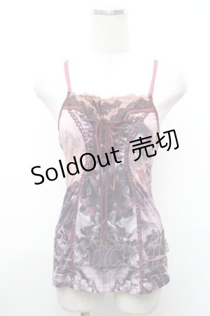 画像: OZZ ANGELO / 絵画プリントキャミソール  パープル S-26-01-31-1001-OO-TO-HR-ZS