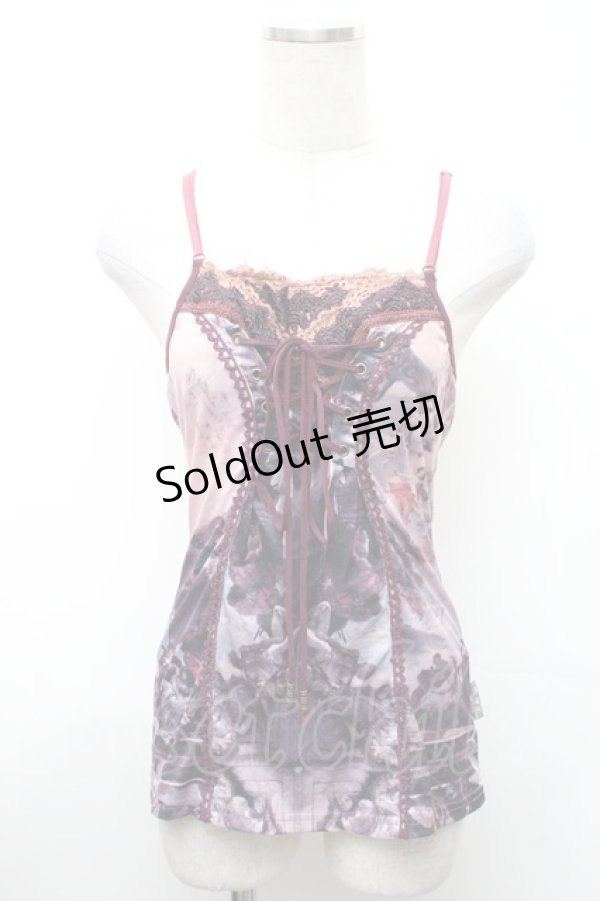 画像1: OZZ ANGELO / 絵画プリントキャミソール  パープル S-26-01-31-1001-OO-TO-HR-ZS (1)