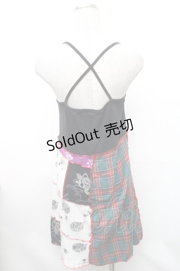 画像2: HANGRY&ANGRY / キャラptキャミソール  黒ｘ赤ｘ緑 S-26-01-31-1003-HN-TO-HR-ZS (2)