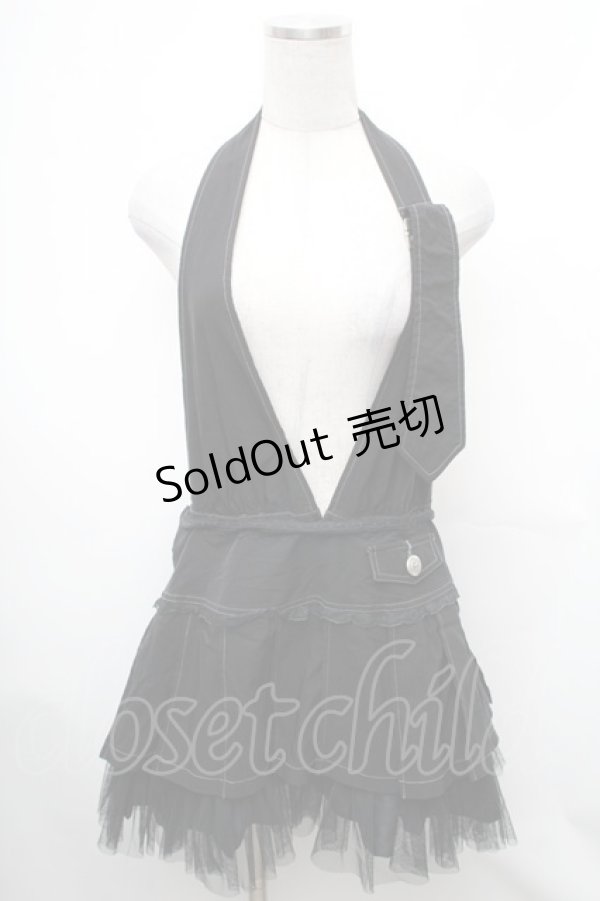 画像1: ALGONQUINS / 2Wayホルター付スカート  黒 S-26-01-31-1032-AL-SK-HR-ZS (1)