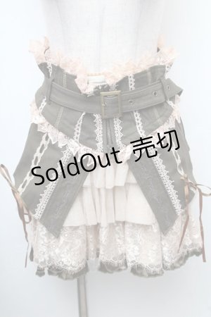 画像: Ozz oneste / コルセットオーバースカート  カーキ S-26-01-31-1034-OO-SK-AS-ZS