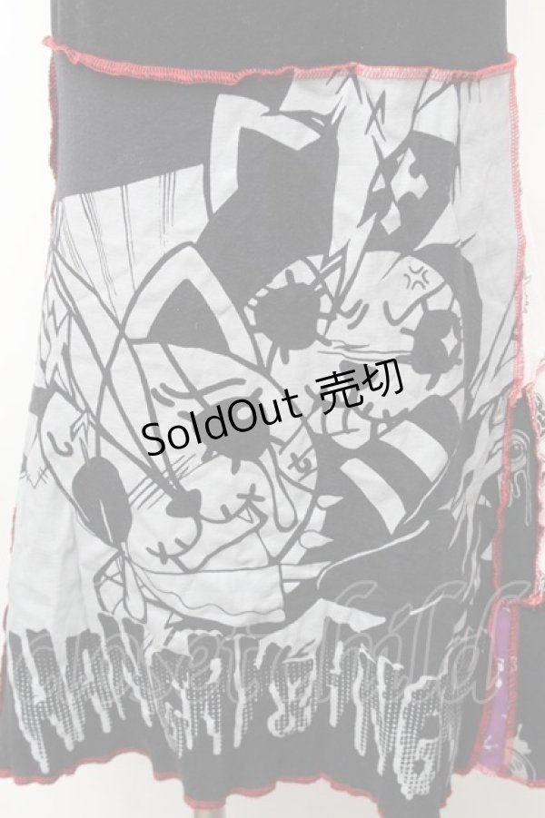 画像3: HANGRY&ANGRY / キャラptキャミソール  黒ｘ赤ｘ緑 S-26-01-31-1003-HN-TO-HR-ZS (3)