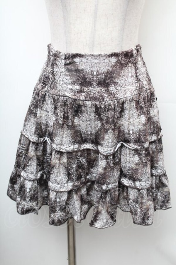 画像1: Ozz oneste / 総柄ティアードスカート  ベージュ S-26-01-31-1035-OO-TO-HR-ZS (1)