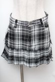 画像1: SEXY DYNAMITE LONDON / フラップ付チェックスカート S 黒ｘ白 S-26-01-31-1036-PU-SK-HR-ZS (1)