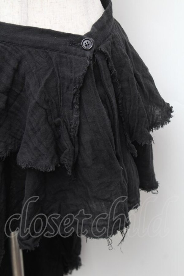画像3: SEXY DYNAMITE LONDON / ガーゼイレヘムスカート  黒 S-26-01-31-1038-PU-SK-HR-ZS (3)