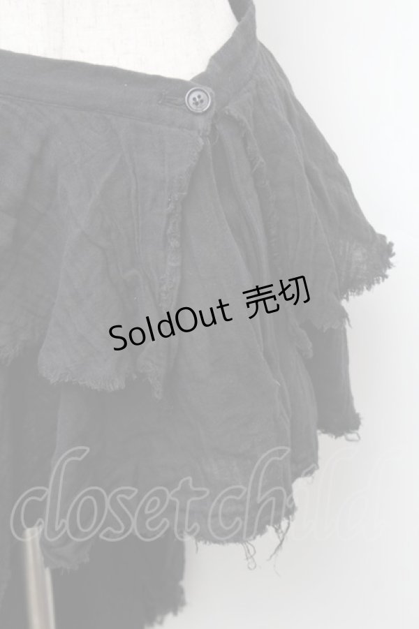 画像3: SEXY DYNAMITE LONDON / ガーゼイレヘムスカート  黒 S-26-01-31-1038-PU-SK-HR-ZS (3)