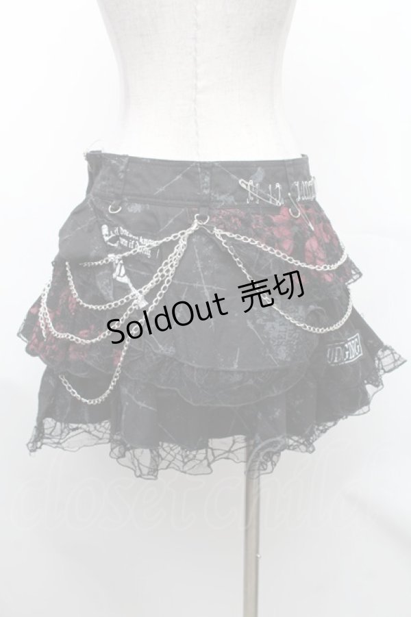 画像2: MAD / パッチ配色チェックティアードスカート S 黒 S-26-01-31-1039-PU-SK-HR-ZS (2)