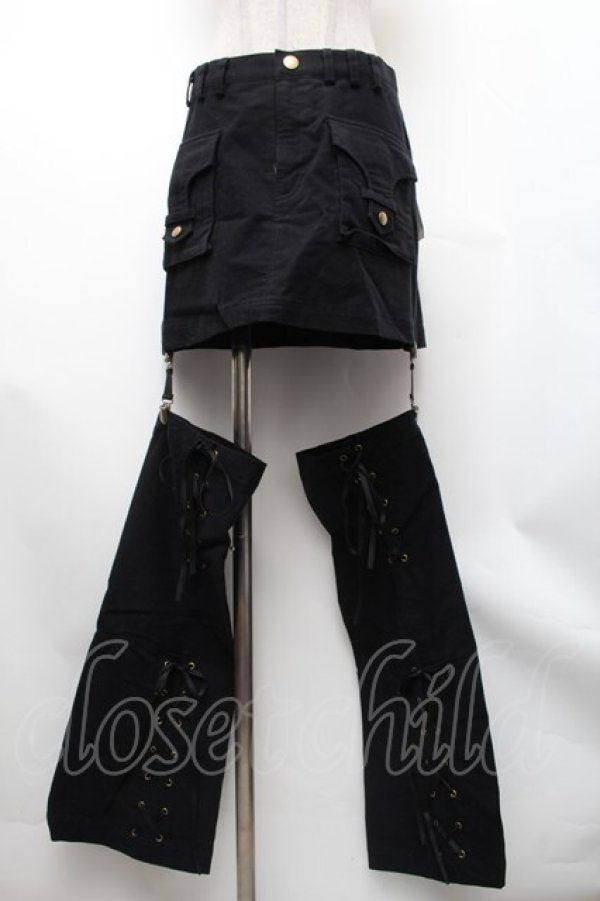 画像1: BPN / レッグカバー付きパンツ  黒 S-26-01-31-1041-GO-PA-AS-ZS (1)