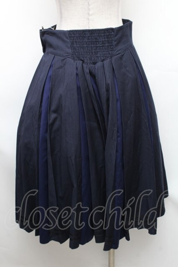 画像2: Hoshibako Works / ヒヤシンスの詩 スカート  ネイビー S-26-01-31-1044-LO-PA-HR-ZS (2)