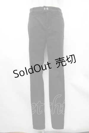 画像: KMK(KINGLY MASK)  / フィットスキニーパンツ  黒 S-26-01-31-1053-PU-PA-AS-ZS