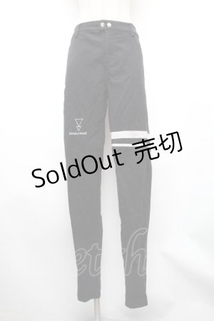 画像: KMK(KINGLY MASK)  / サイドラインフィットスキニーパンツ  黒 S-26-01-31-1054-PU-PA-AS-ZS