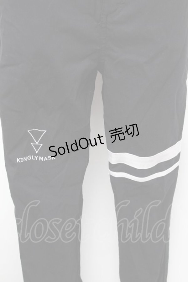 画像3: KMK(KINGLY MASK)  / サイドラインフィットスキニーパンツ  黒 S-26-01-31-1054-PU-PA-AS-ZS (3)
