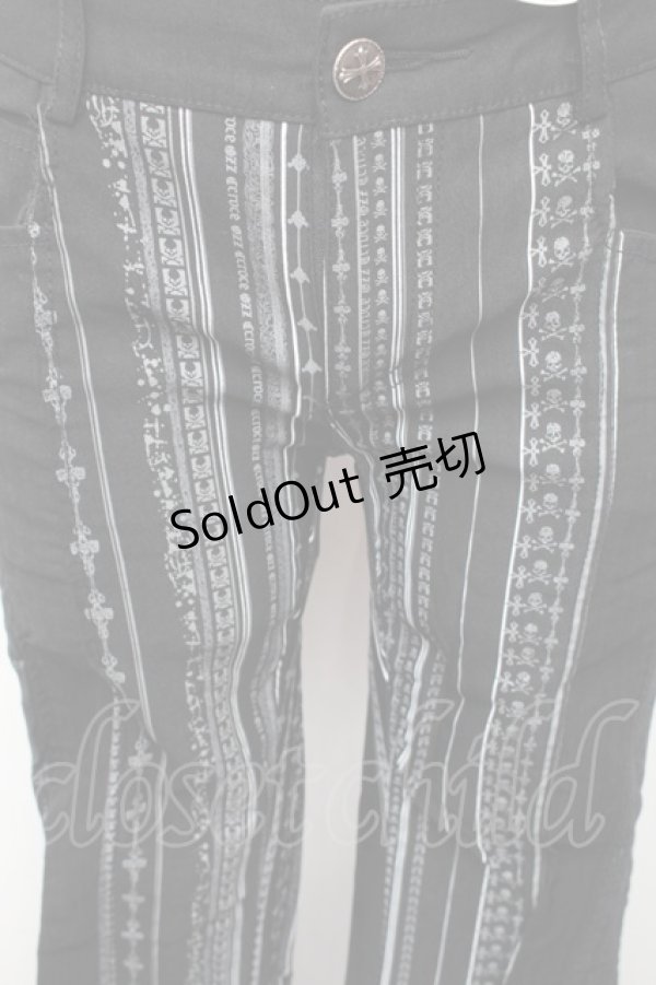 画像3: Ozz Croce / プリントストレッチパンツ  黒 S-26-01-31-1055-OO-PA-HR-ZS (3)