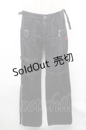 画像: TRIPP NYC / ジップアップパンツ 7 黒 S-26-01-31-1056-PU-PA-HR-ZS