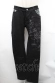 画像1: HANGRY&ANGRY / キャラクタープリントスキニーパンツ  黒 S-26-01-31-1057-HN-PA-HR-ZS (1)