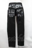 画像2: HANGRY&ANGRY / キャラクタープリントスキニーパンツ  黒 S-26-01-31-1057-HN-PA-HR-ZS (2)