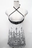画像1: ALGONQUINS / プリントホルターキャミソール  黒ｘ白 S-26-01-31-1005-AL-TO-HR-ZS (1)