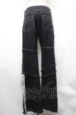 画像2: ALGONQUINS / ダメージ加工切替パンツ  黒 S-26-01-31-1058-AL-PA-HR-ZS (2)