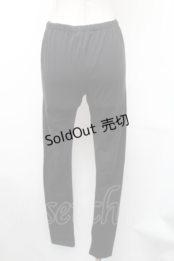 画像2: ALGONQUINS / プリントレギンスパンツ  黒 S-26-01-31-1059-AL-PA-HR-ZS (2)