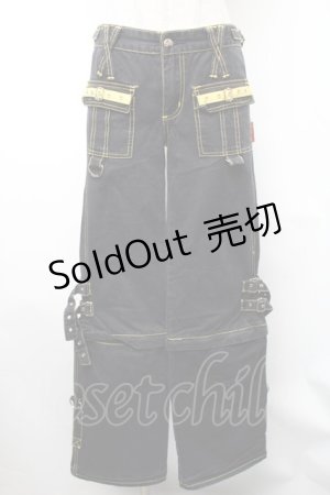 画像: TRIPP NYC / ギミックカーゴパンツ 1 黒ｘイエロー S-26-01-31-1060-PU-PA-HR-ZS