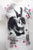 画像3: RNA / うさぎプリントTシャツ  白 S-26-01-31-1009-PU-TS-HR-ZS (3)