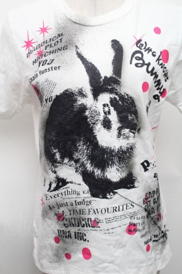 画像3: RNA / うさぎプリントTシャツ  白 S-26-01-31-1009-PU-TS-HR-ZS (3)