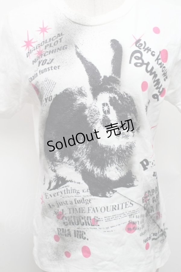 画像3: RNA / うさぎプリントTシャツ  白 S-26-01-31-1009-PU-TS-HR-ZS (3)