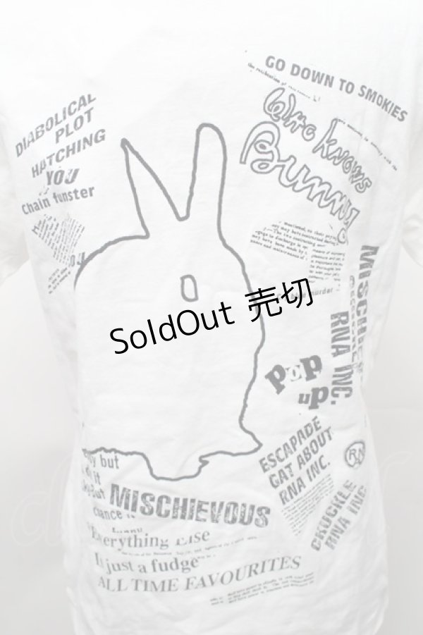 画像4: RNA / うさぎプリントTシャツ  白 S-26-01-31-1009-PU-TS-HR-ZS (4)