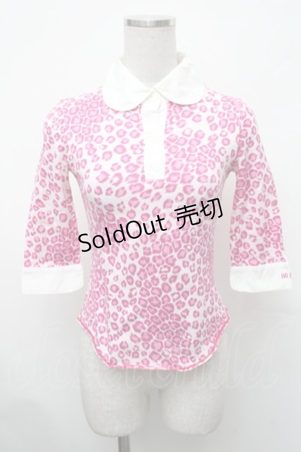 画像1: MILK / レオパードカットソー  ピンク S-26-01-31-1011-ML-TO-HR-ZS (1)