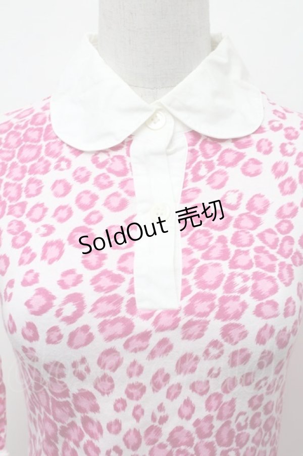 画像3: MILK / レオパードカットソー  ピンク S-26-01-31-1011-ML-TO-HR-ZS (3)