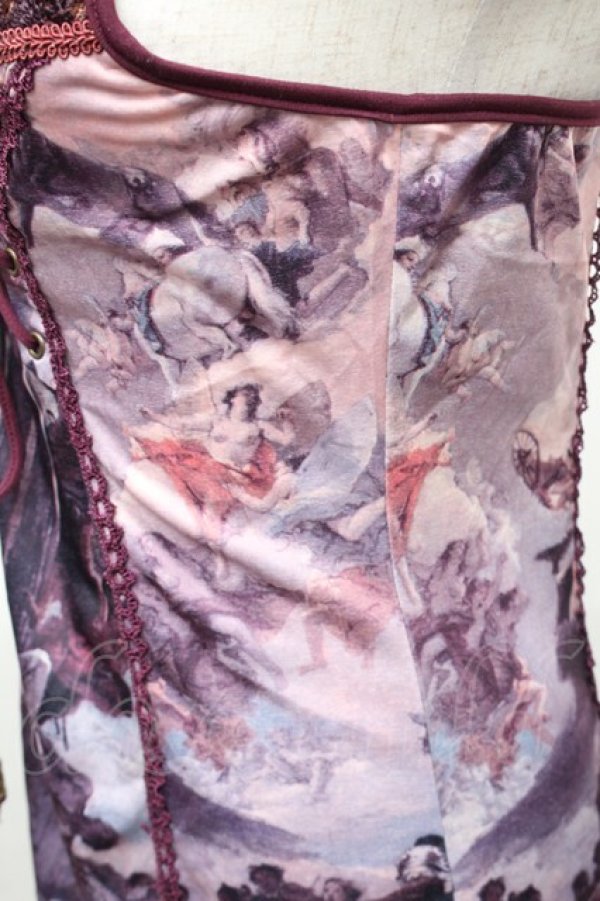 画像4: OZZ ANGELO / 絵画プリントキャミソール  パープル S-26-01-31-1001-OO-TO-HR-ZS (4)