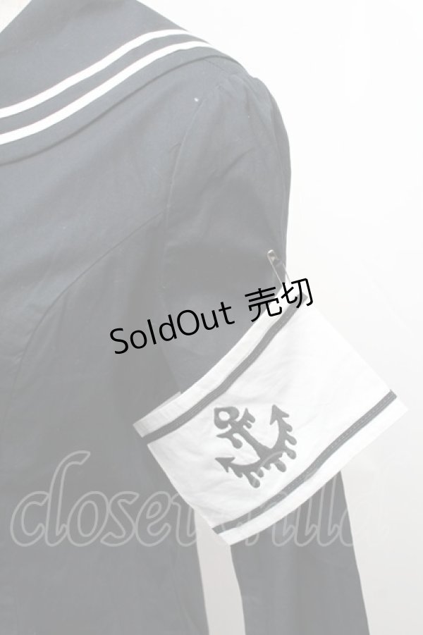 画像3: MAM MAXICIMAM / セーラー海賊ブラウス  黒 S-26-01-31-1015-0-BL-HR-ZS (3)