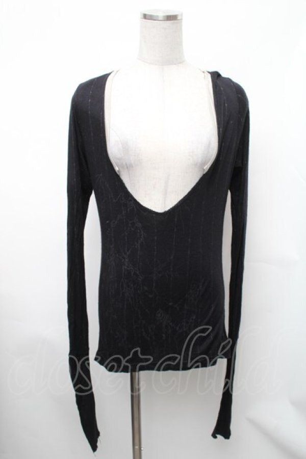 画像1: Sixh / ロッbグノースリーブカットソー  黒 S-26-01-31-1016-HN-TO-HR-ZS (1)