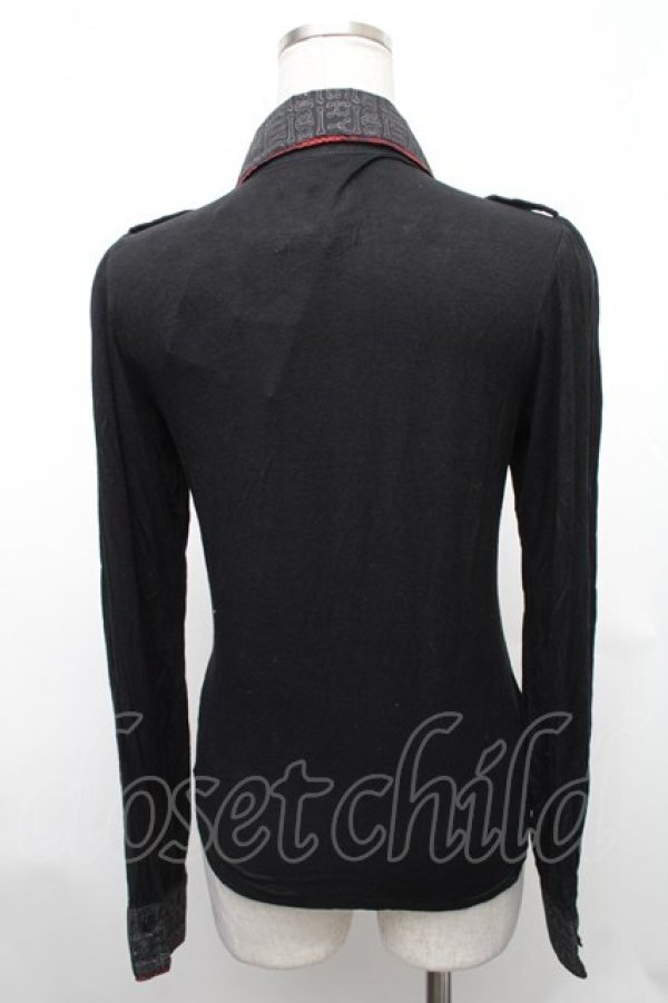 画像2: HANGRY&ANGRY / キャラクター刺繍カーディガン  黒ｘ赤 S-26-01-31-1018-HN-TO-HR-ZS (2)