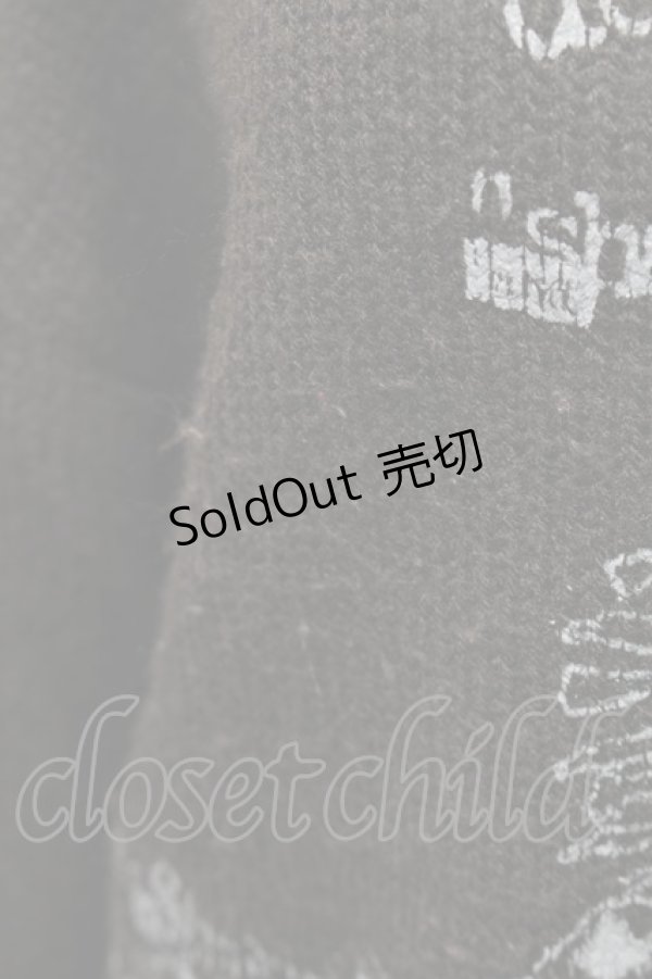 画像4: h.ANARCHY / スカルｘ英字プリントニット  黒 S-26-01-31-1019-HN-TO-HR-ZS (4)