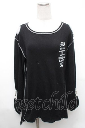 画像: MAM MAXICIMAM / プリント長袖カットソー  黒 S-26-01-31-1021-0-TS-HR-ZS