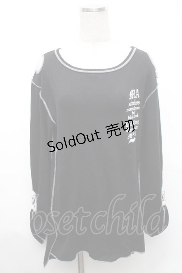画像1: MAM MAXICIMAM / プリント長袖カットソー  黒 S-26-01-31-1021-0-TS-HR-ZS (1)