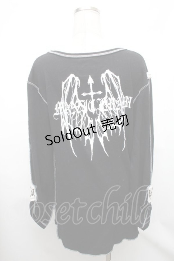 画像2: MAM MAXICIMAM / プリント長袖カットソー  黒 S-26-01-31-1021-0-TS-HR-ZS (2)