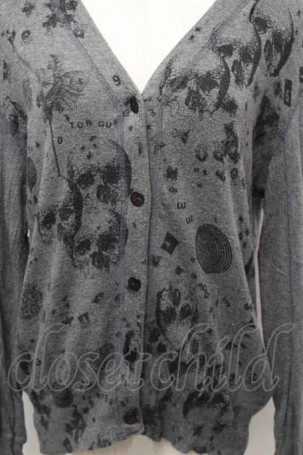 画像3: HYSTERIC GLAMOUR / スカルプリントニットカーディガン  グレー S-26-01-31-1022-PU-TO-HR-ZS (3)