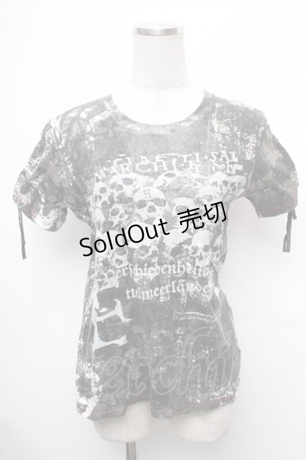 画像1: h.ANARCHY / プリントタイダイTシャツ  カーキｘ白 S-26-01-31-1024-HN-TS-HR-ZS (1)