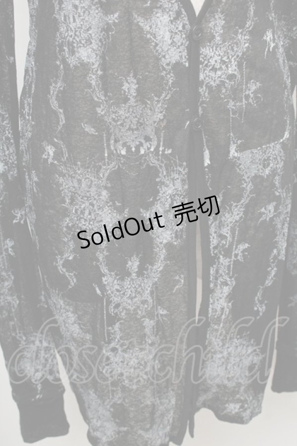 画像3: VII / プリントシアーカーディガン  黒 S-26-01-31-1026-HN-TO-HR-ZS (3)