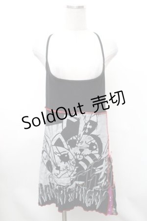 画像: HANGRY&ANGRY / キャラptキャミソール  黒ｘ赤ｘ緑 S-26-01-31-1003-HN-TO-HR-ZS
