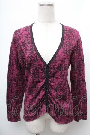 画像: ALGONQUINS / 総プリントカーディガン  ピアノｘ黒 S-26-01-31-1027-AL-TO-HR-ZS