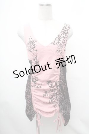 画像: GLAD NEWS / レオパードチュールチュニック  ピンクｘ黒 S-26-01-31-1028-GL-TO-HR-ZS