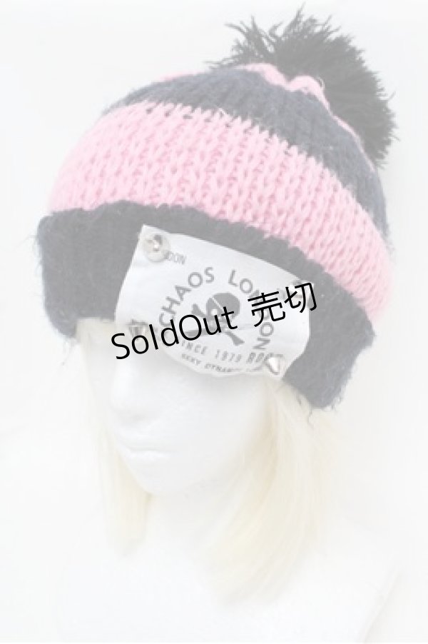 画像1: ALGONQUINS / スカルニット  黒ｘピンクｘ白 S-26-01-31-009-AL-TO-HR-ZS (1)