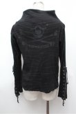 画像3: h.ANARCHY / 袖レースアップハイネックカットソー  黒 S-26-01-31-053-HN-TS-HR-ZS (3)
