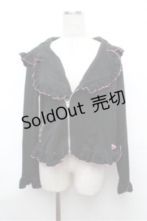 画像: MAM MAXICIMAM / ねこみみパーカー  黒ｘピンク S-26-01-31-055-0-TO-HR-ZS