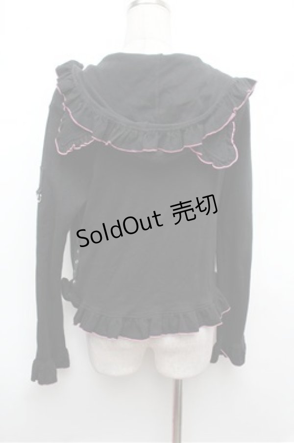 画像3: MAM MAXICIMAM / ねこみみパーカー  黒ｘピンク S-26-01-31-055-0-TO-HR-ZS (3)