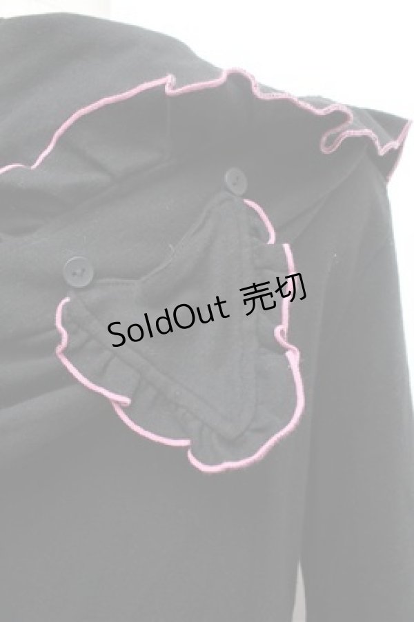 画像4: MAM MAXICIMAM / ねこみみパーカー  黒ｘピンク S-26-01-31-055-0-TO-HR-ZS (4)